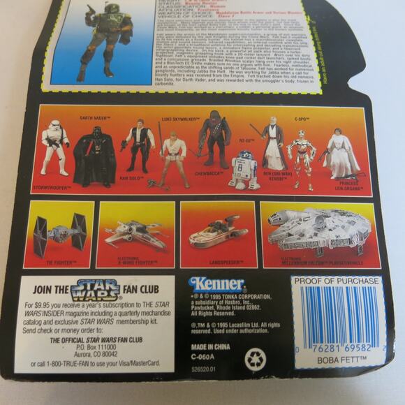 Vtg 1995 Star Wars Boba Fett Power of the Force  New Kenner 95982 Action Figure - Picture 8 of 9